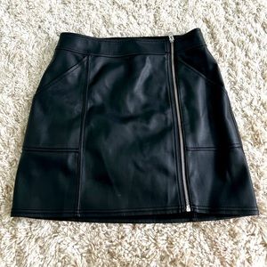 Black Leather Express Skirt
